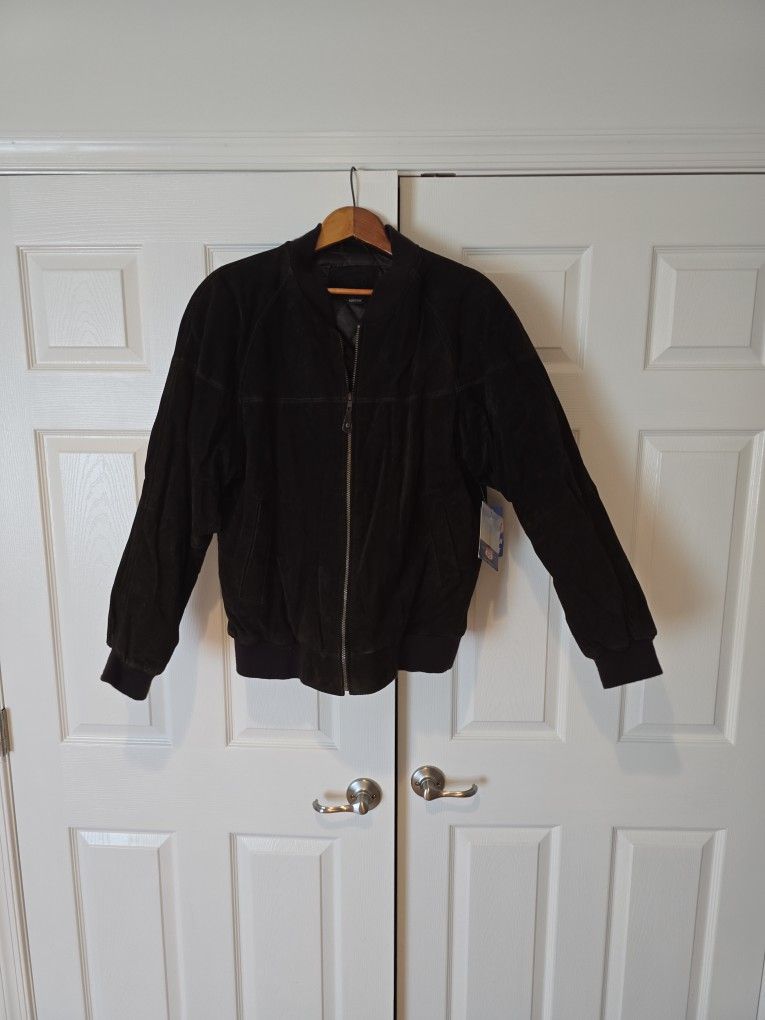 Dark Brown Leather Jacket Size M