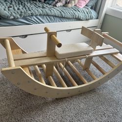 Wooden Rocking Horse & Arch