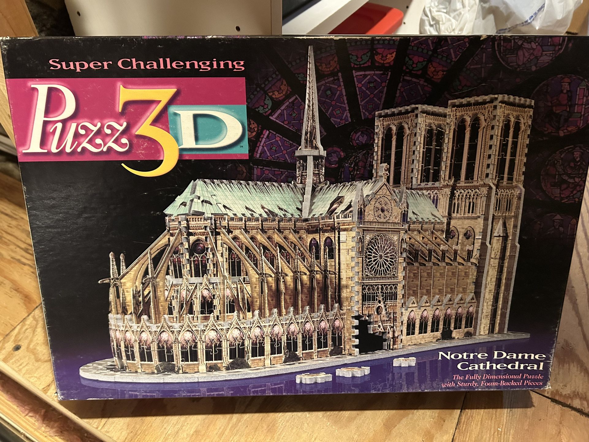 PUZZ-3D Notre Dame Cathedral Puzzle Milton Bradley 952 Pcs NEW