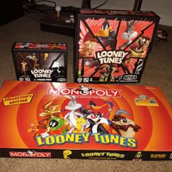 LOONEY TUNES MAYHEM  AND MONOPOLY GAME BOARD GAMES , MAYHEM BRAND NEW  , MONOPOLY  LIKE NEW $50.00 FOR BOTH!!!
