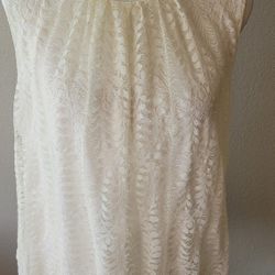 White Lace Blouse XL