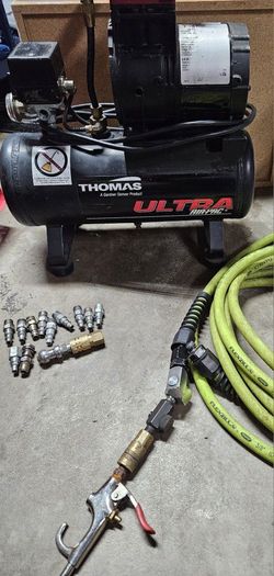 Thomas T-617HDN Ultra Air Pac 2 Gallon Commercial Compressor w/ Accessories 