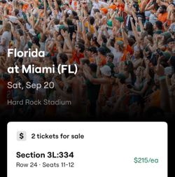 Gators Vs Hurricanes 9/20