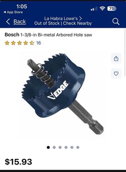 Bosch 1-3/8-in Bi-metal Arbored Hole saw, Have 2