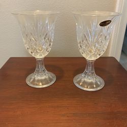 Pretty Crystal Candle Holder Set