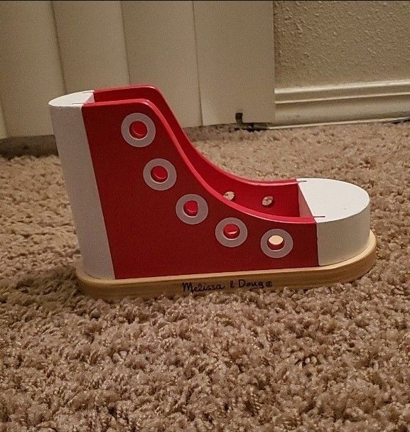 Melissa and Doug wooden lacing shoe