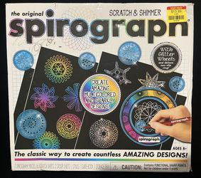 Spirograph Original, Scratch & Shimmer, Graphics Drawing Tool, New / Opened Box, Complete.