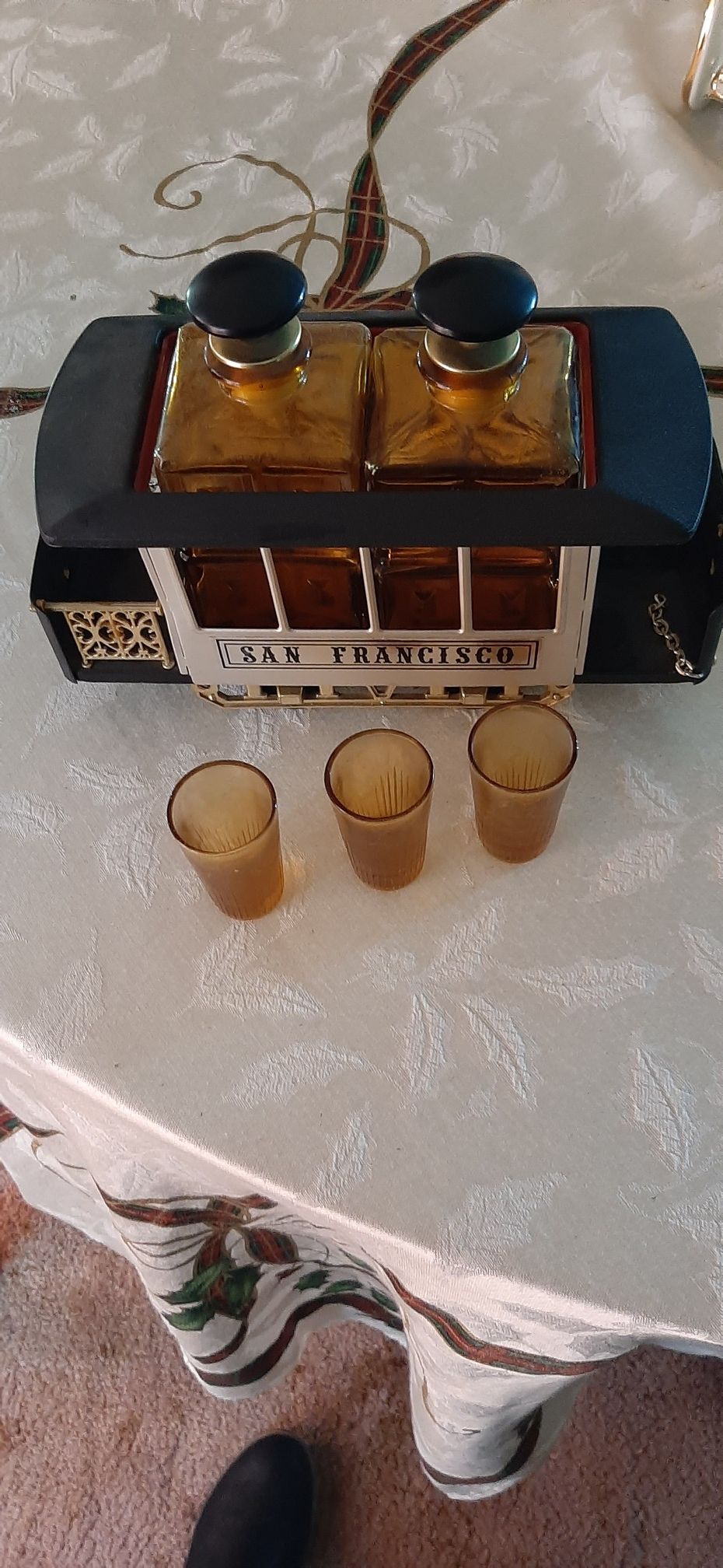 Vintage San Francisco Trolley Decanter