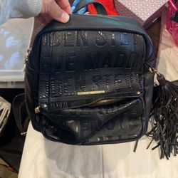 Black Steve Madden Backpack 