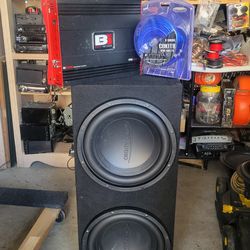 12inch Arc Audio Subs With Amplifier And Kit