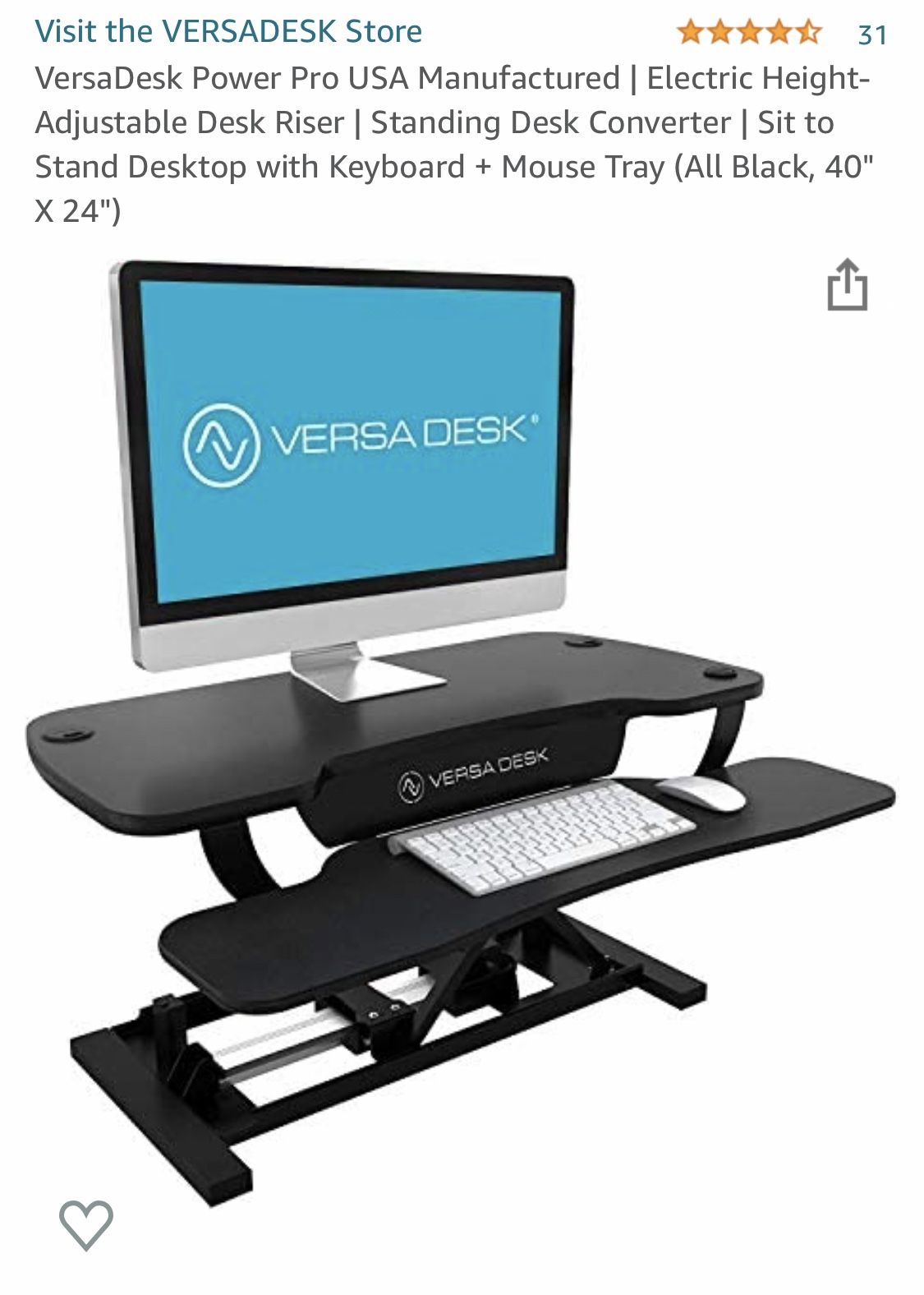 Electric Height Adjustable Desk Riser