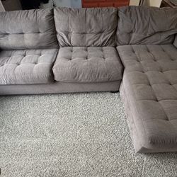 Brown Couch Sectional 