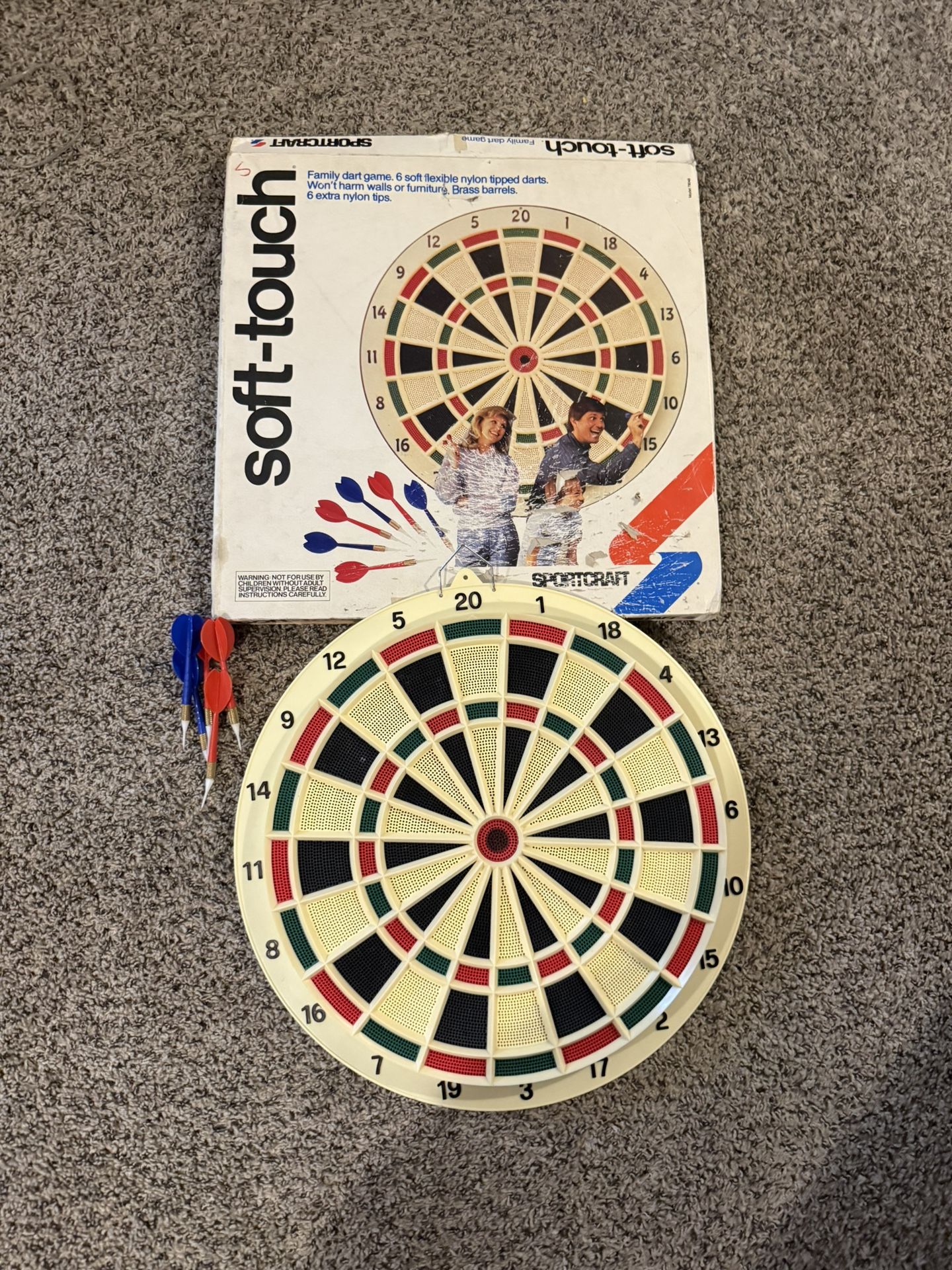 Vintage Sportcraft SOFT TOUCH Family Dart Game