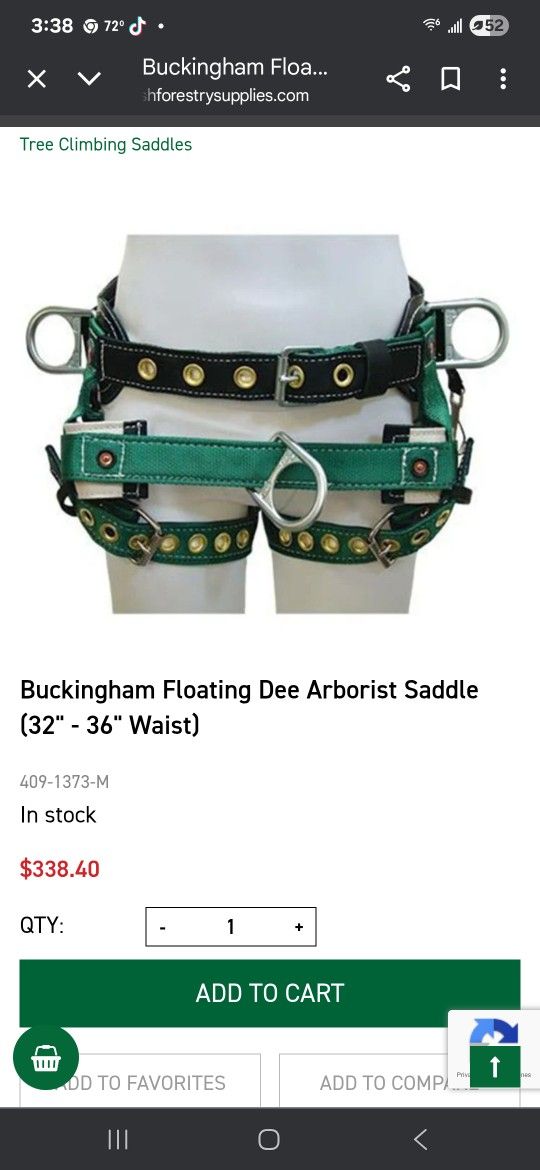 Floating Dee Tree Saddle
