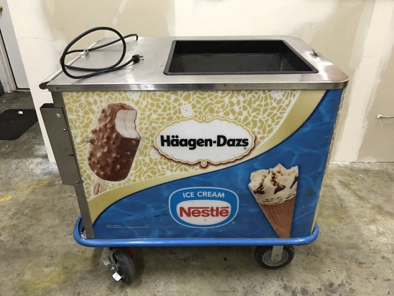 Cold plate ice cream push carts Nelson BDC8