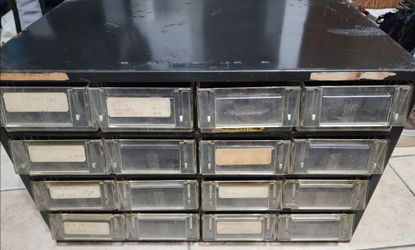Akro-Mils 16 Drawer Metal Parts Organizer Cabinet