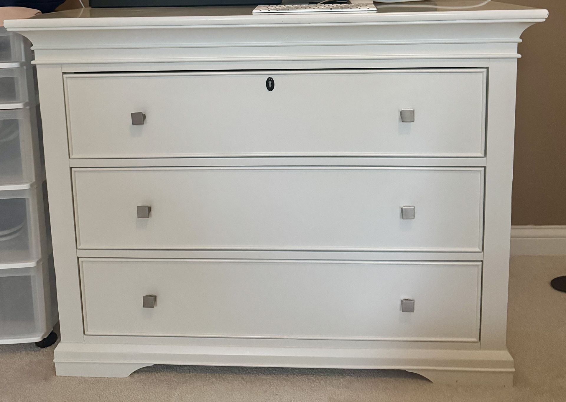 Pottery Barn Set- White 3-Drawer Dresser + Nightstand