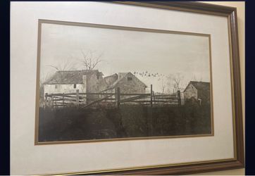 Framed Rural Farm Scene Print