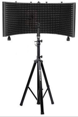 RockShield 3 Microphone Isolation Shield + Single Speaker Stand