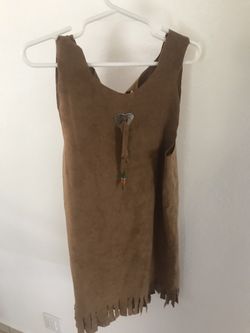 Brown Tanned Leather Dress Outfit for Child