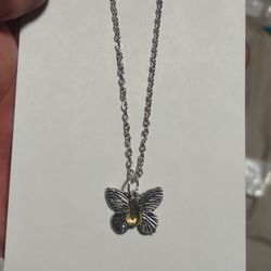 butterfly citrine necklace 