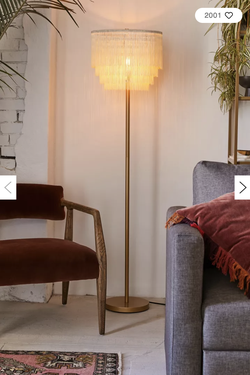 Vintage fringe floor lamp
