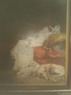 Antique pic painting for that low one painting has that year it's rare .