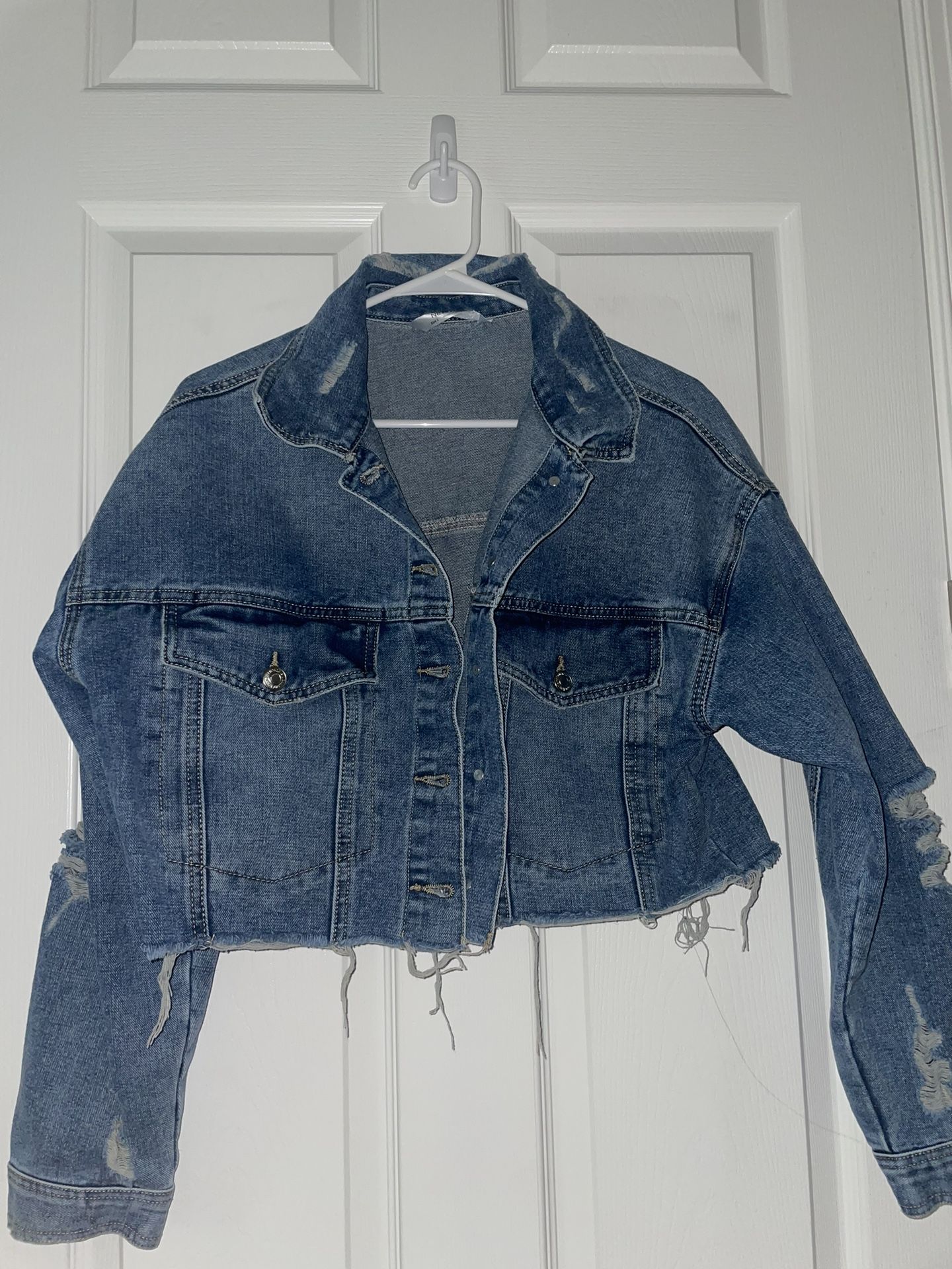 Jean Denim Cropped Jacket