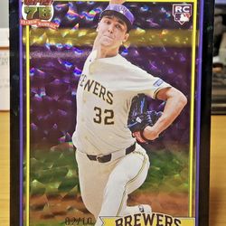Jacob Misiorowski 2026 Topps #T91-74 1991 Topps - Black Crackleboard Foil /10