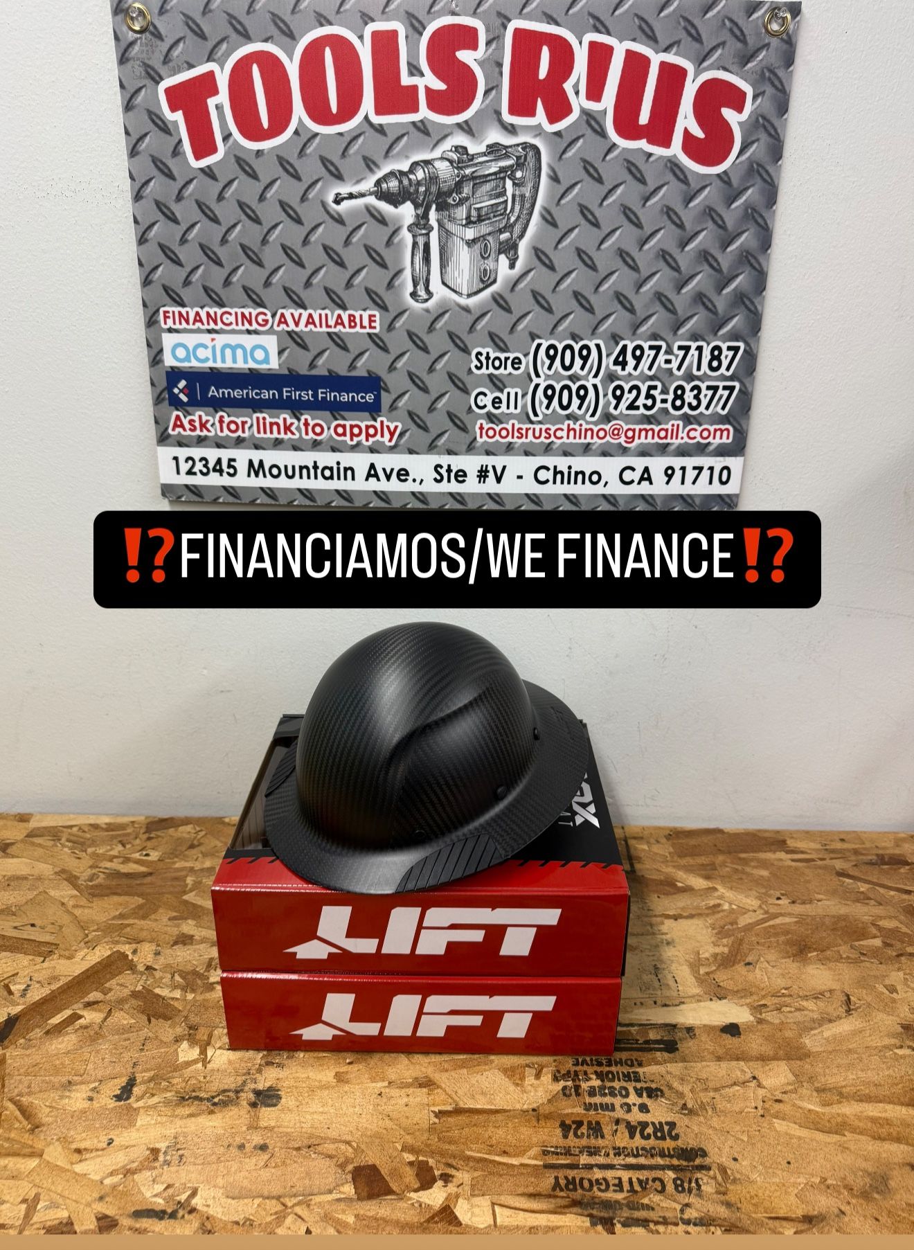 LIFT SAFETY DAX Hard Hat Full Brim Matte BLK**(FINANCIAMOS/WE FINANCE)**