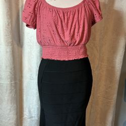 INC International Concepts Black Bandage Pencil Skirt Size [Small] Bodycon Midi 