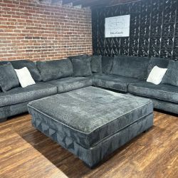 Delivery Available Ashley Sectional couch and ottoman