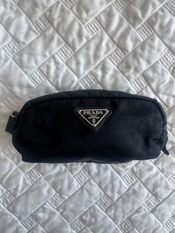Prada Milano Black Nylon Cosmetic Pouch