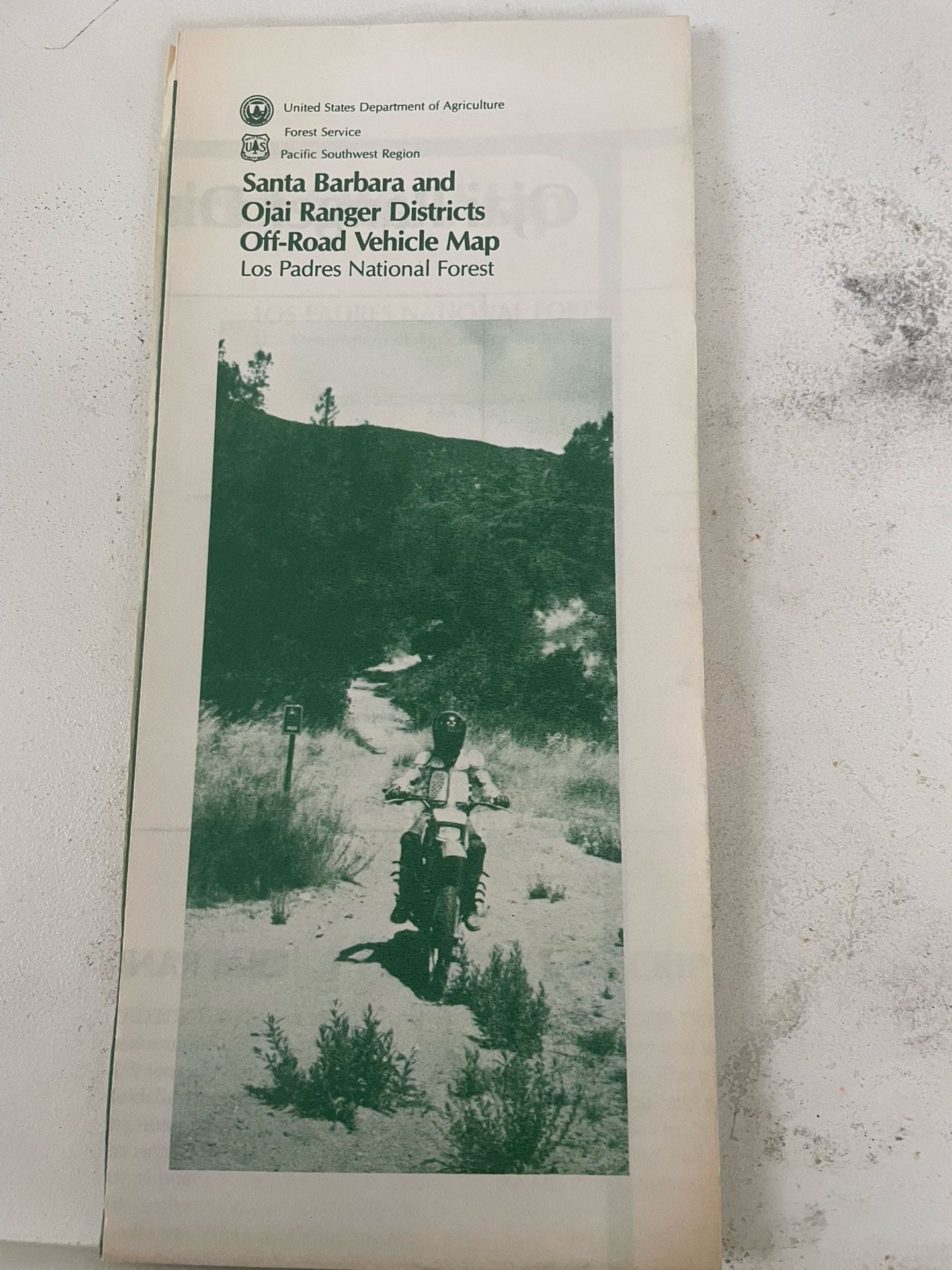 Santa Barbara And Ojai Districts Off Road Vehicle Map