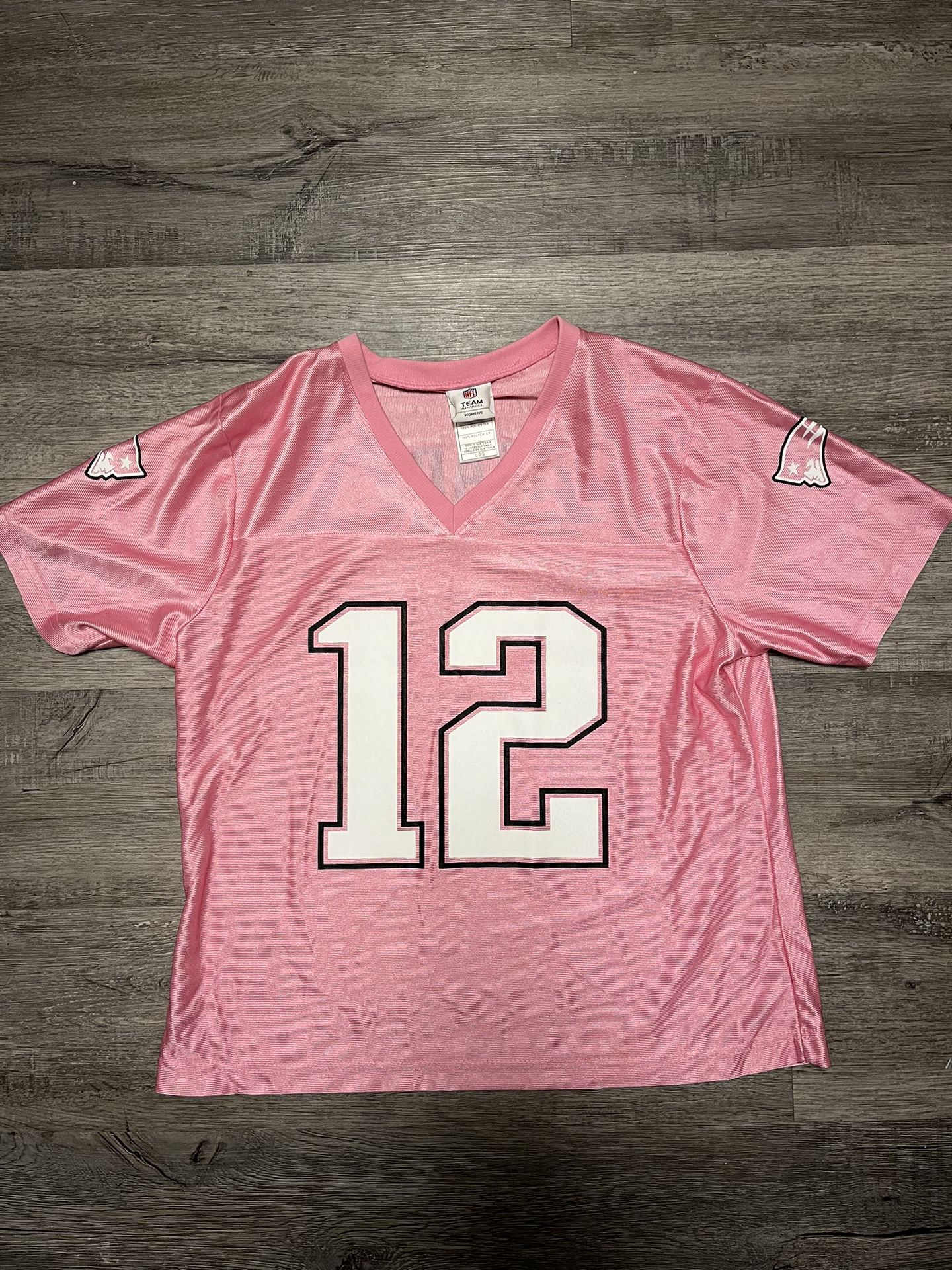 NFL Players Jersey New England Patriots Tom Brady Pink Women's L