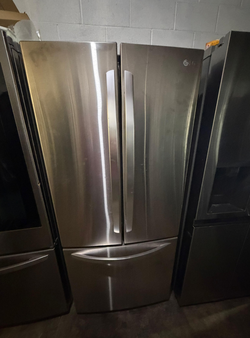 LG French Door Fridge – Stainless, 30" wide, clean inside