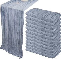 Dusty Blue Cheesecloth Runners
