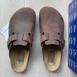Men’s Birkenstock clog clogs Boston leather from Bloomingdale’s size 42 or men’s 9