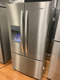 Whirlpool 36” French Door Refrigerator w/ Ice & Water Dispenser | Stainless Steel | Blue LED Touch Control
