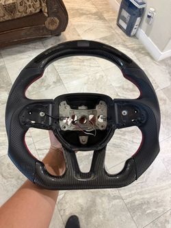 Carbon fiber hellcat steering wheel
