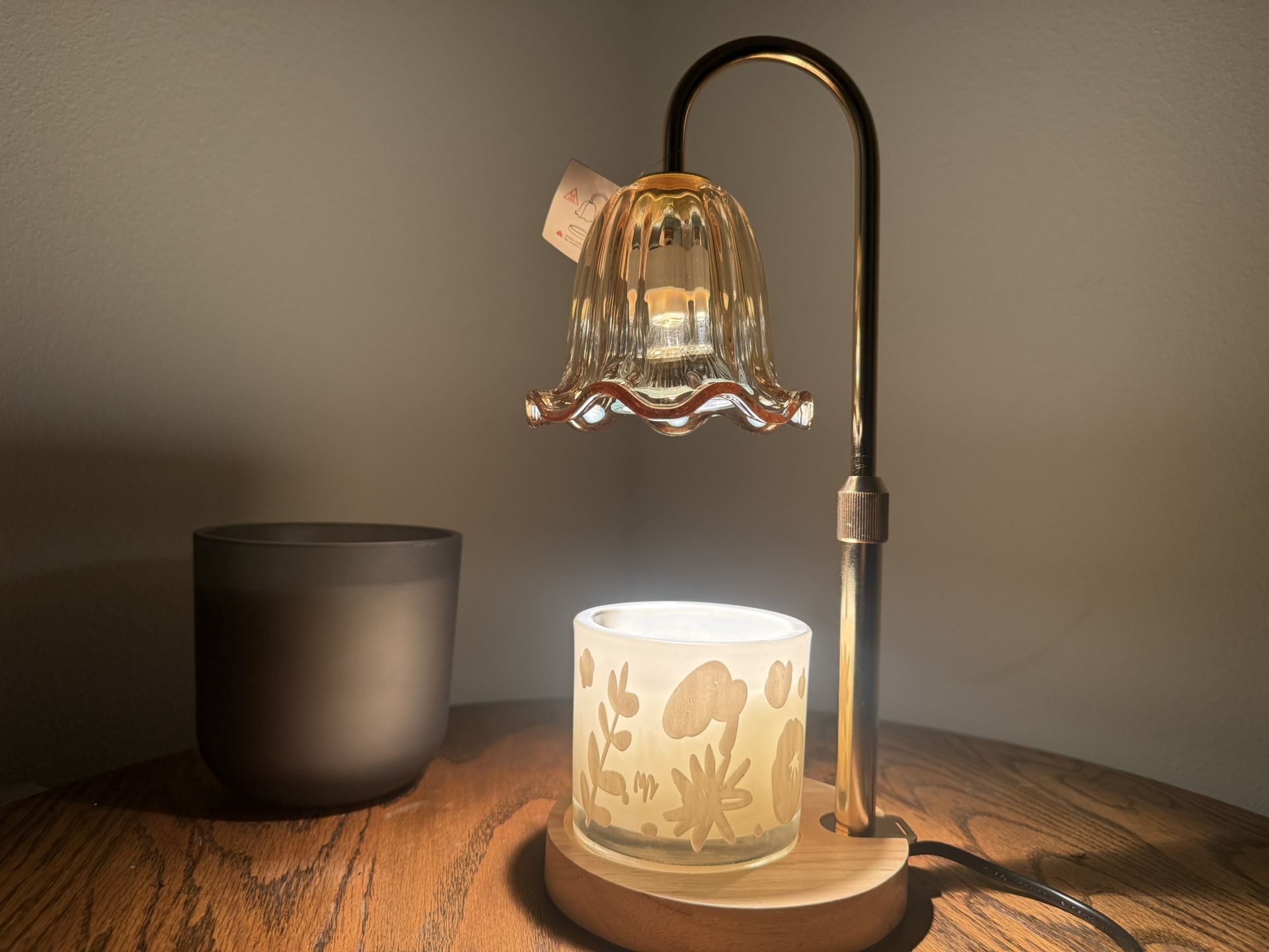 Glass Candle Lamp $12