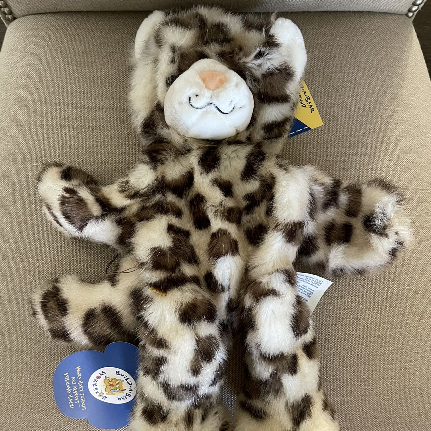 Build A Bear Sparkly Snow Leopard Retired New