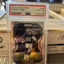 Ceedee Lamb 2020 Prizm Graded 8