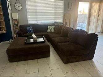 Corduroy brown couch