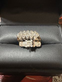 Diamond Engagement Ring Set with Wedding Band