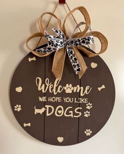 Welcome sign Dogs