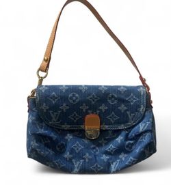 Louis Vuitton Denim Monogram Pleaty Shoulder Bag