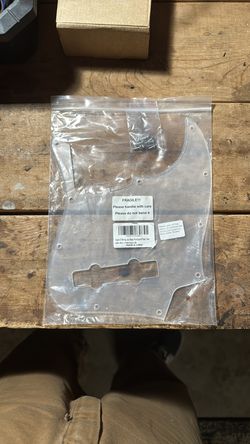 Clear jazz bass pickguard 5 string