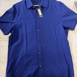 Ted Baker Zente Oxford Blue Button Shirt Size 5 (L-Xl)