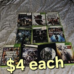 Xbox 360 Games $4 Each 